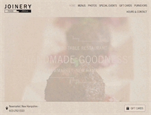 Tablet Screenshot of joineryrestaurant.com